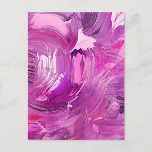 Abstract Art Modern Purple Pink White