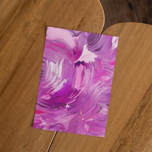Abstract Art Modern Purple Pink White