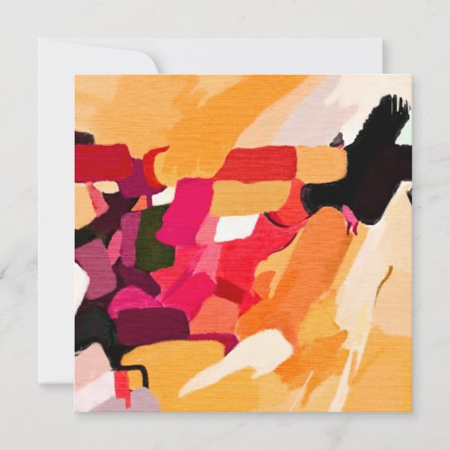 Abstract Art multi color pattern geometry elegant  Holiday Card