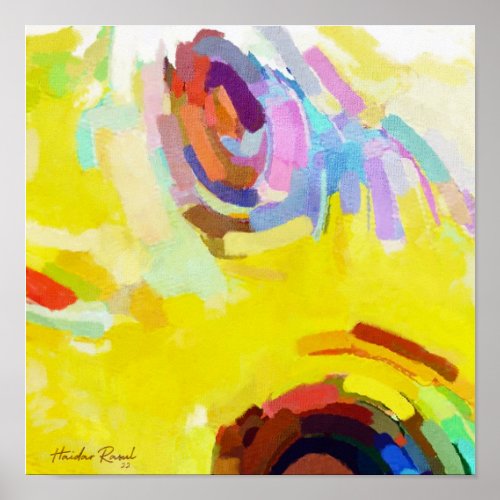 Abstract Art multi color pattern geometry elegant  Poster