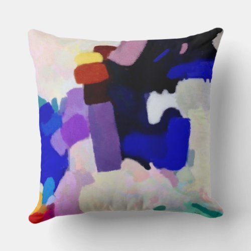 Abstract Art multi color pattern geometry elegant  Throw Pillow