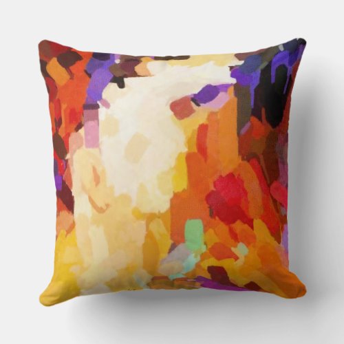 Abstract Art multi color pattern geometry elegant  Throw Pillow