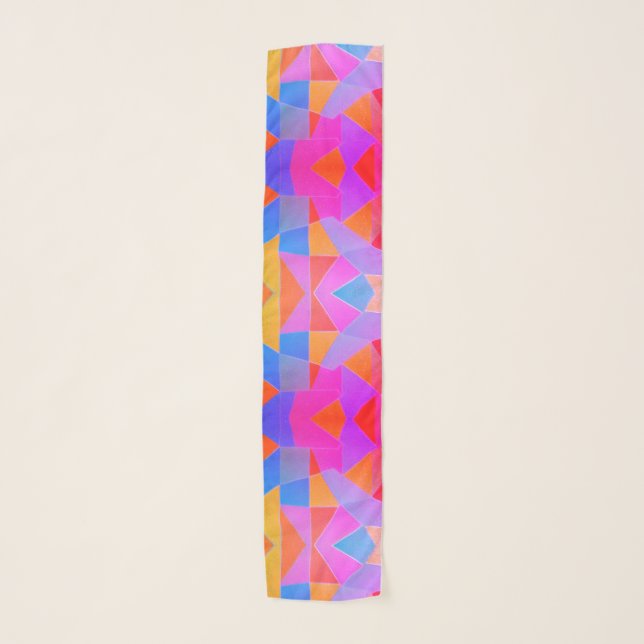 Abstract Art Multicolored Scarf (Front)
