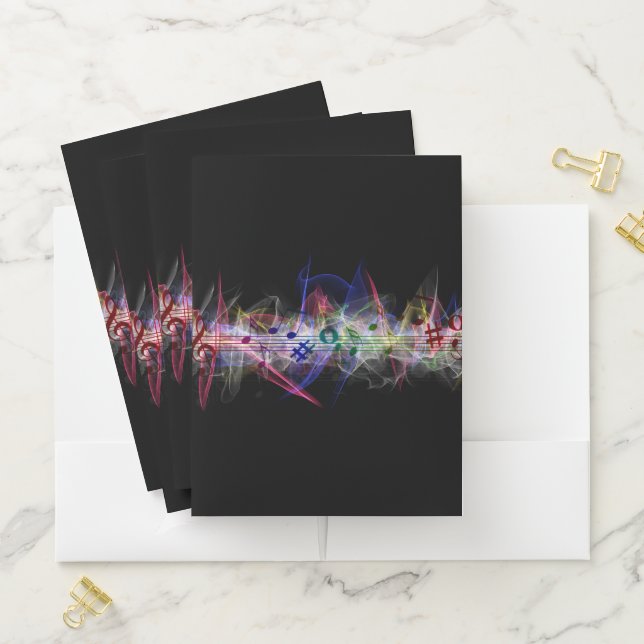Abstract Art Music Notes Pocket Folder (In Situ)