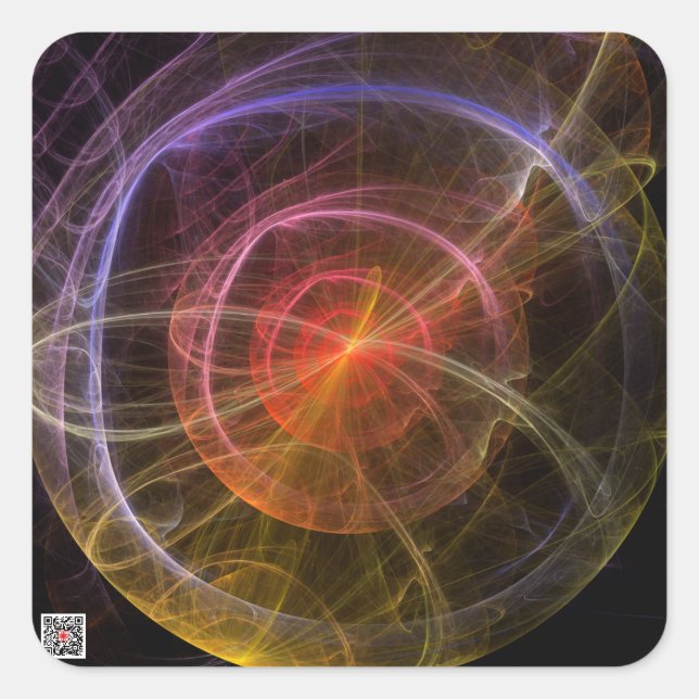 Abstract Art New World Square Sticker (Front)