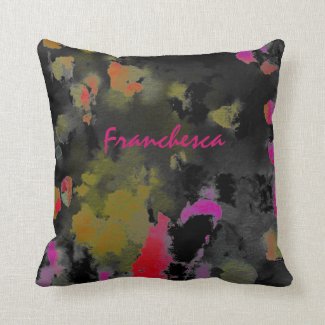 Abstract Art Noir Black Pink and Gold 