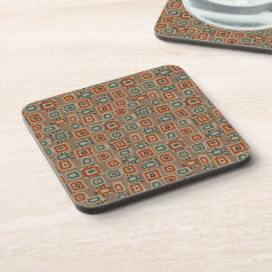 Abstract Art Old Cloth Patches Beverage Coaster