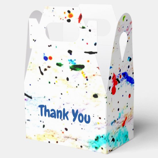Abstract Art Paint Splashes and Spots Favor Box
