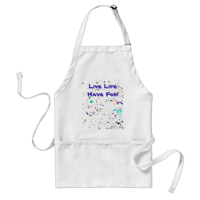 Abstract Art Paint Splashes Have Fun Custom Adult Apron (Front)