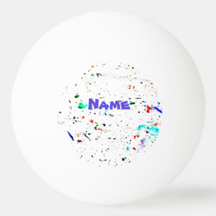 Abstract Art Paint Splashes Personalized Ping-Pong Ball