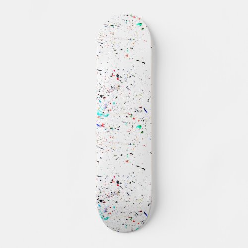 Abstract Art Paint Splashes Spotty Skateboard Deck