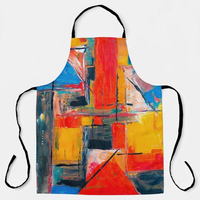Abstract Art Painting Artist Acrylic Painter Apron (Front)