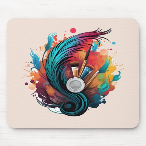 Abstract art Painting Background Mouse Pad