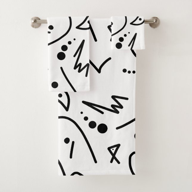 Abstract Art Painting One Of A Kind Bath Towel Set (Insitu)