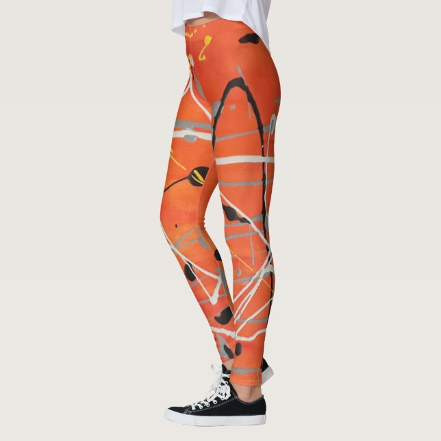 Abstract Art Painting One Of A Kind Leggings (Left)