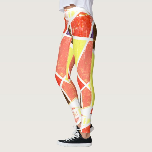 Abstract Art Painting One Of A Kind Leggings (Left)