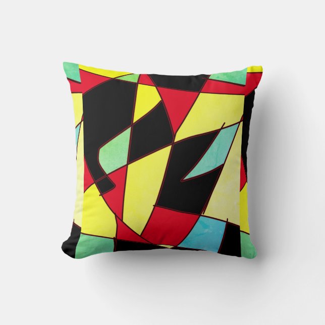 Abstract Art Painting One Of A Kind Pillow Cushion (Front)