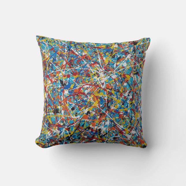 Abstract Art Painting One Of A Kind Pillow Cushion (Front)
