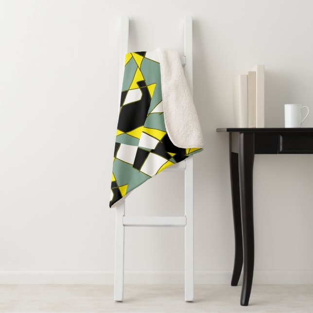 Abstract Art Painting One Of A Kind Throw Blanket (In Situ)