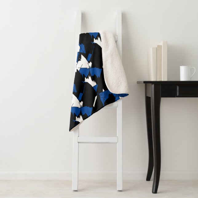 Abstract Art Painting One Of A Kind Throw Blanket (In Situ)