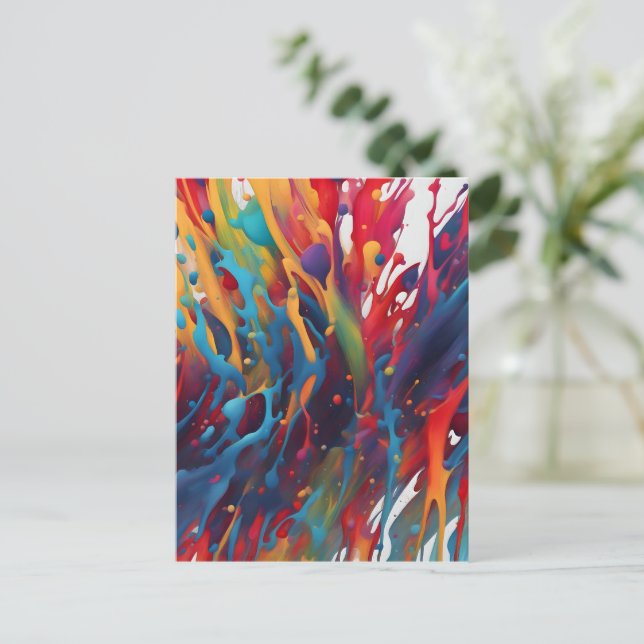 Abstract art painting postcard (Standing Front)