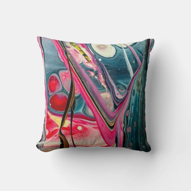 Abstract Art Painting Throw Pillow (Front)