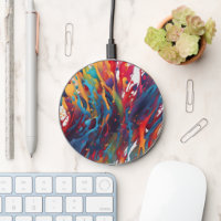 Abstract art painting wireless charger