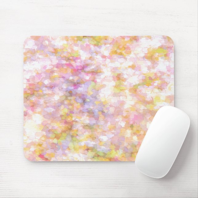 Abstract Art Pale Yellow Pastel Mouse Pad (With Mouse)