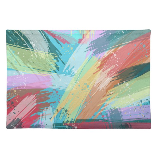 Abstract Art Pastel Cloth Placemat (Front)