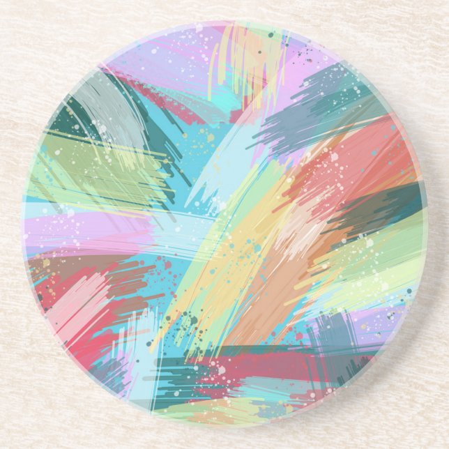 Abstract Art Pastel Coaster (Front)