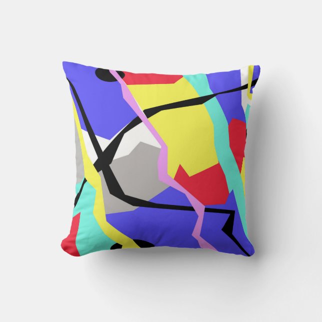 Abstract Art Pastel Colours Cushion Throw Pillow (Front)