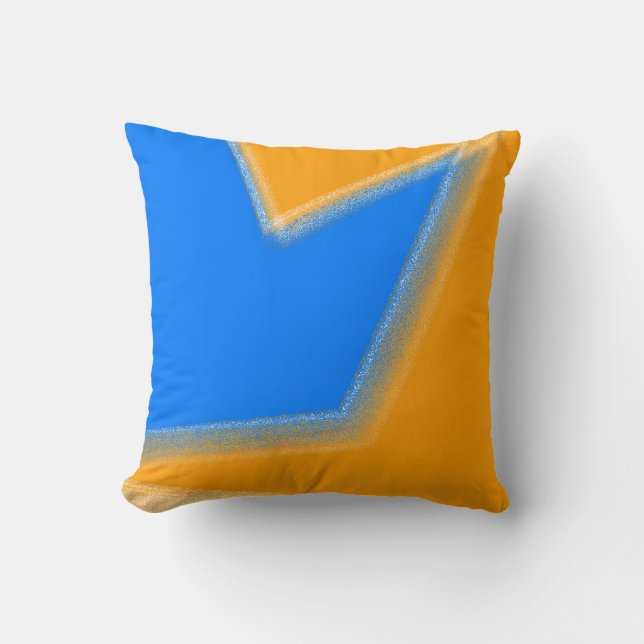 Abstract Art Pastel Lavender Blue Orange Throw Pillow (Front)