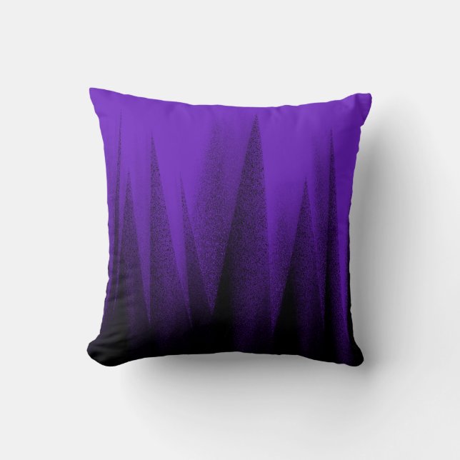 Abstract Art Pastel Lavender Purple Black Throw Pillow (Front)
