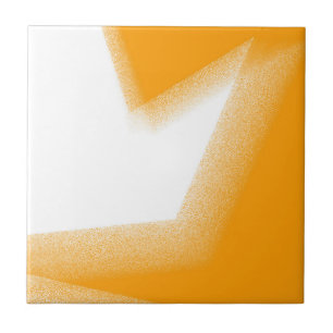 Abstract Art Pastel Orange White Ceramic Tile