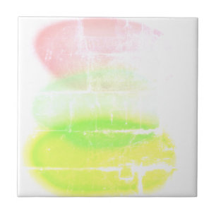 Abstract Art Pastel Turquoise Colours Ceramic Tile