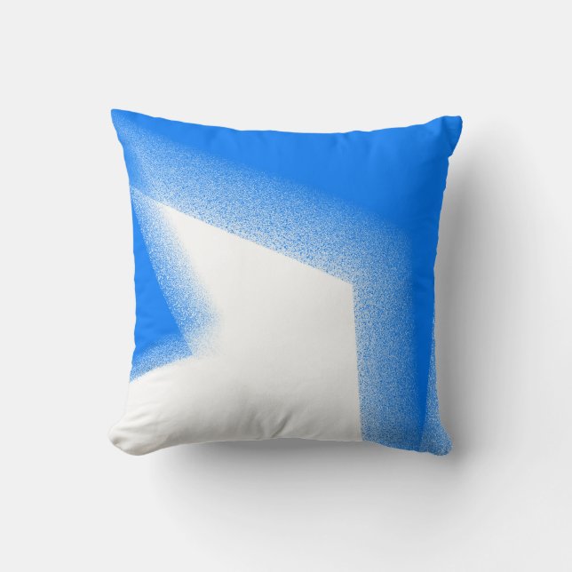 Abstract Art Pastel White Lavender Sky Blue Throw Pillow (Front)
