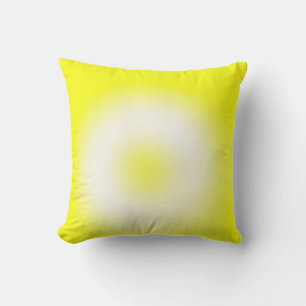 Abstract Art Pastel Yellow White Sunny Throw Pillow