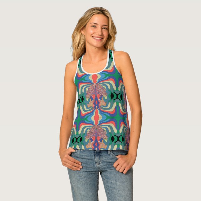 Abstract Art Pattern Women's Tank Top (Front Full)