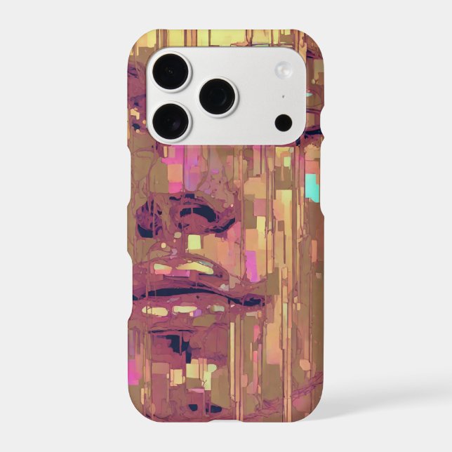Abstract art phone case with feminine artwork (Back)