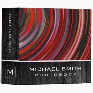 Abstract Art Photo Books Wood Look #11 Binder