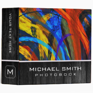 Abstract Art Photo Books Wood Look #19 3 Ring Binder