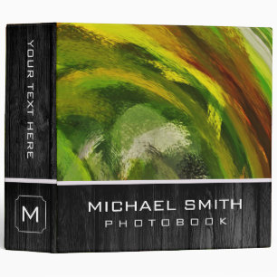 Abstract Art Photo Books Wood Look #23 3 Ring Binder