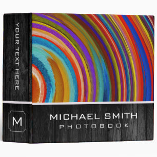 Abstract Art Photo Books Wood Look #27 Binder