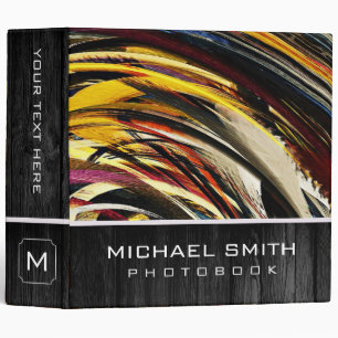 Abstract Art Photo Books Wood Look #43 Binder