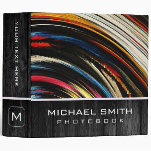 Abstract Art Photo Books Wood Look #47 Binder