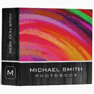 Abstract Art Photo Books Wood Look #54 3 Ring Binder