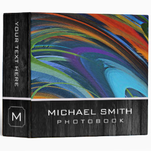 Abstract Art Photo Books Wood Look #60 Binder