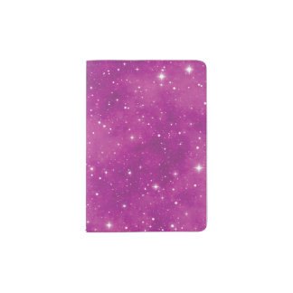 Abstract Art Pink and Purple Universe Passport Holder