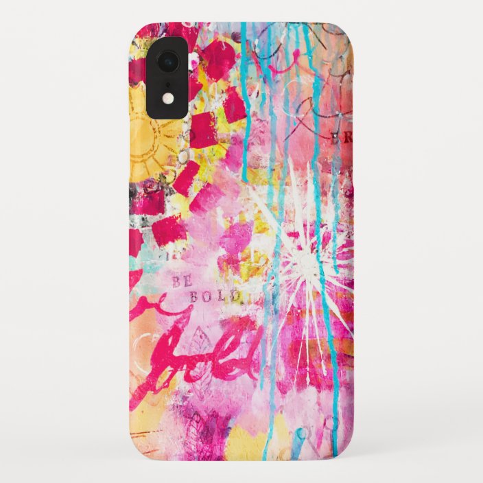 Abstract Art Pink Aqua Bold Vibrant Paint Splatter Case Mate