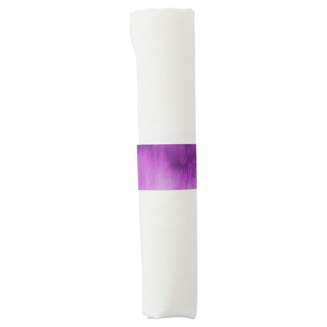 Abstract art pink purple mauve napkin bands (Front)